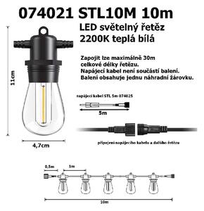 LED světelný řetěz STL10M 10m