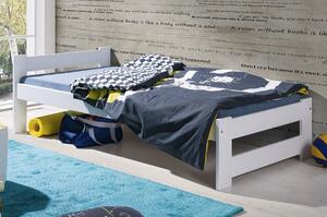 Dětská postel z masivu borovice MATĚJ - 200x90 cm - bílá
