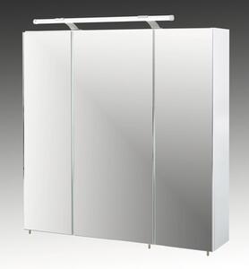 Zrcadlová skříňka s osvětlením Möbelpartner Dorina 70 x 16 x 75 cm bílá