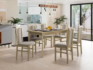 Rozkládací jídelní stůl se 6 židlemi AL08, Barva dřeva: olše-L, Potah: Kronos 7 Mirjan24 5903211237713