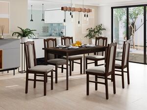 Rozkládací jídelní stůl se 6 židlemi AL08, Barva dřeva: bílá-L, Potah: Kronos 7 Mirjan24 5903211237706