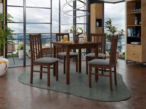 Rozkládací jídelní stůl se 4 židlemi AL14, Barva dřeva: ořech-L, Potah: 26x - Kronos 22 Mirjan24 5903211239564
