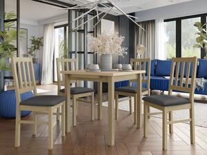 Rozkládací jídelní stůl se 4 židlemi AL08, Barva dřeva: sonoma-L, Potah: 26x - Kronos 22 Mirjan24 5903211238130