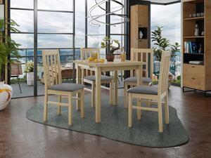 Rozkládací jídelní stůl se 4 židlemi AL14, Barva dřeva: sonoma-L, Potah: 26x - Kronos 22 Mirjan24 5903211239571
