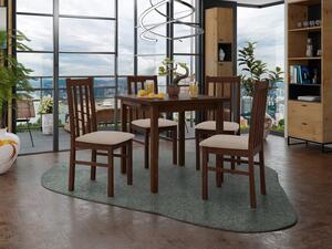 Rozkládací jídelní stůl se 4 židlemi AL14, Barva dřeva: sonoma-L, Potah: Hygge D91 Mirjan24 5903211268915