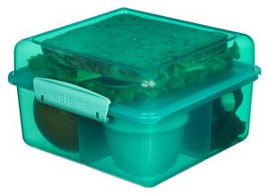 Sistema Box na oběd Lunch Cube Max se 4 oddíly a kelímkem na jogurt 2l Barva: růžová