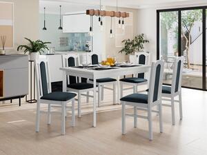 Rozkládací jídelní stůl se 6 židlemi AL08, Barva dřeva: bílá-L, Potah: Zetta 300 Mirjan24 5903211267130