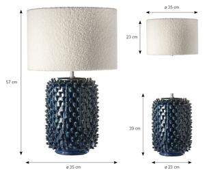 ONLI - Stolní lampa CERAMICA 1xE27/15W/230V 57 cm modrá/krémová