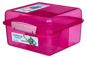 Sistema Box na oběd Lunch Cube Max se 4 oddíly a kelímkem na jogurt 2l Barva: modrá