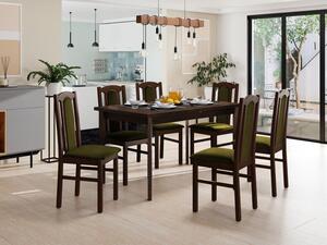 Rozkládací jídelní stůl se 6 židlemi AL08, Barva dřeva: ořech-L, Potah: Zetta 297 Mirjan24 5903211267192