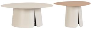 -25 % Dny MOMENTI– Bizzotto Krémový set dvou zahradních stolků Hayden 60/90 cm