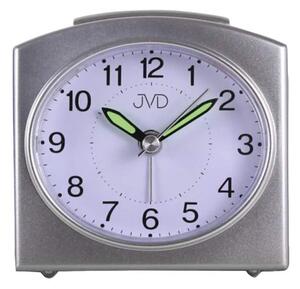 JVD Šedivý ručkový netikající budík s plynulým chodem (ciferník hodinek) JVD SRP8603.2