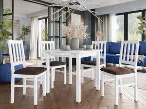 Rozkládací jídelní stůl se 4 židlemi AL08, Barva dřeva: sonoma-L, Potah: Zetta 297 Mirjan24 5903211267833