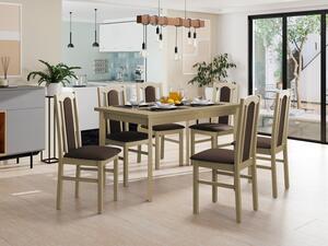 Rozkládací jídelní stůl se 6 židlemi AL08, Barva dřeva: sonoma-L, Potah: Soro 28 Mirjan24 5903211267260