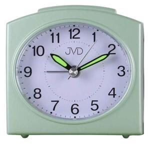 JVD Zelený ručkový netikající budík s plynulým chodem (ciferník hodinek) JVD SRP8603.1