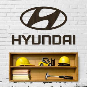 DUBLEZ | Dřevěné logo auta na zeď - Hyundai