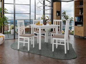 Rozkládací jídelní stůl se 4 židlemi AL14, Barva dřeva: sonoma-L, Potah: Kronos 7 Mirjan24 5903211239489