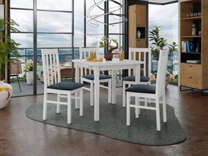 Rozkládací jídelní stůl se 4 židlemi AL14, Barva dřeva: sonoma-L, Potah: Kronos 7 Mirjan24 5903211239489