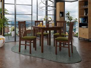 Rozkládací jídelní stůl se 4 židlemi AL14, Barva dřeva: ořech-L, Potah: Zetta 297 Mirjan24 5903211268830