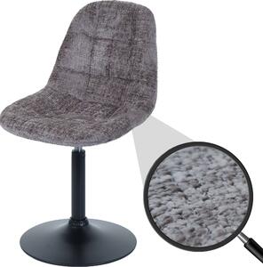 Jídelní židle HWC-A60, kuchyňská otočná židle, ocel Tkanina /textilní šenil (465 g/m²) hnědá