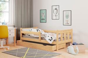 Dětská postel z masivu se šuplíky MARIE 160x80 cm - přírodní