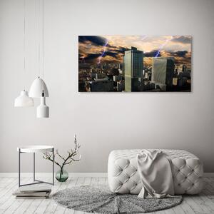 Foto-obraz canvas na rámu Bouře nad Varšavou oc-41880517