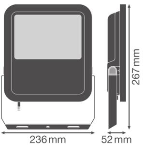 LED reflektor LEDVANCE FLOODLIGHT černý 69W/53W 10000lm/8000lm 4000K neutrální bílá IP66