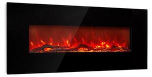 Klarstein Elektrický krb, elektrický krb do obývacího pokoje a interiéru, elektrický krb s LED plameny, ventilátorový ohřívač s časovačem, nastavitelný termostat, ohřívač 1600 W