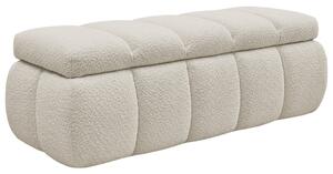 -25 % Dny MOMENTI– Bobochic Paris Béžová bouclé lavice Denali 144 cm s úložným prostorem