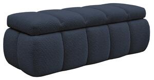 -25 % Dny MOMENTI– Bobochic Paris Tmavě modrá bouclé lavice Denali 144 cm s úložným prostorem