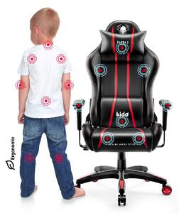 Dětská herní židle Kido by Diablo X-One 2.0: černo-červene