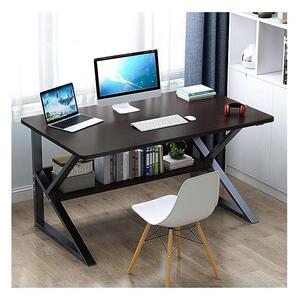 Počítačový a kancelářský stůl SLEYER s policí 80 x 40 cm - černá barva