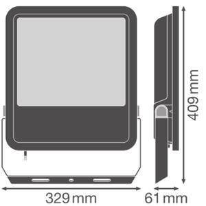 LED reflektor LEDVANCE FLOODLIGHT černý 167W/150W 23400lm/21060lm 3000K teplá bílá IP66