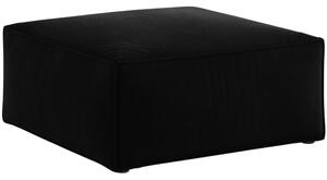 -25 % Dny MOMENTI– Cosmopolitan Design Černá sametová podnožka Aveiro 75 x 75 cm