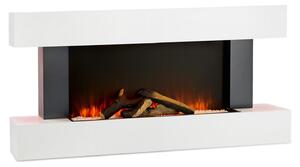 Klarstein Smart Dekorativní krb s LED plameny, elektrický krb s ohřívačem, 2000W elektrický krb, energeticky úsporný elektrický krb, nástěnný krb s dálkovým ovládáním a časovačem, elektrické krby s MDF krytem