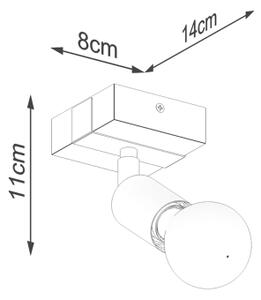 Nástěnné svítidlo SOLLUX ZUCA černé E27 1x15W bez žárovky SL.1295