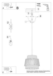 Závěsné svítidlo SOLLUX BRILO E27 1x15W bez žárovky SL.1253