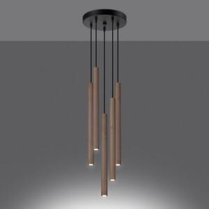 Závěsné svítidlo SOLLUX PASTELO 5P dřevo G9 5x8W bez žárovky SL.1270