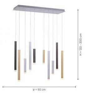 Paul Neuhaus Závěsné LED svítidlo PURE-GEMIN, 36W, d. 89 cm, 3000K stmívatelné SimplyDim a nastavitelnou výškou