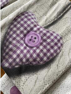 Víceúčelová přikrývka Visící srdíčka fialová Fialová 180x290 cm