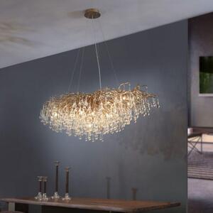 Paul Neuhaus Závěsné svítidlo ICICLE, 15xG9, š. 150 cm Barva: Mosaz