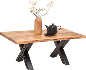 KONFERENČNÍ STOLEK, přírodní barvy, černá, dřevo, kov, 115/70/45 cm Ambia Home - Konferenční stolky