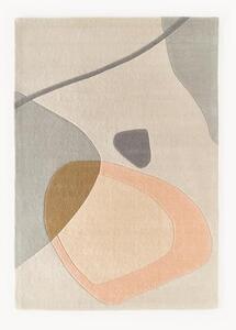 Ručně tkaný vlněný koberec s abstraktním vzorem Luke