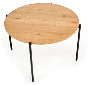 Stůl Morgan černý / zlatý dub Halmar