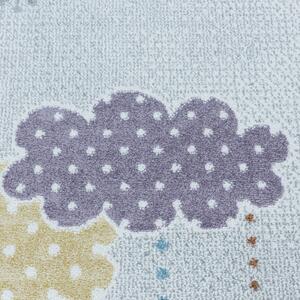 Dětský koberec Lucky obláčky vícebarevné - krém