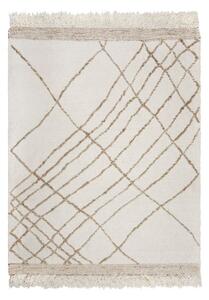 Krémový ručně tkaný koberec s příměsí vlny 120x170 cm Astera Linear – Flair Rugs