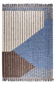Modrý/hnědý bavlněný koberec 160x230 cm Hampton – Dutchbone