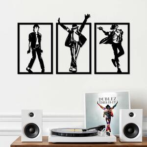 DUBLEZ | 3 dílný dřevěný obraz - Michael Jackson