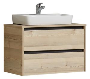 Deska pod umyvadlo v dekoru borovice v přírodní barvě Quickset 393 – Pelipal