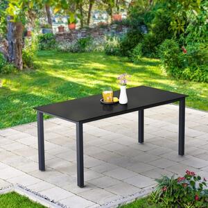 FurniGO Zahradní stůl Bern 190x90x75 cm - antracitový